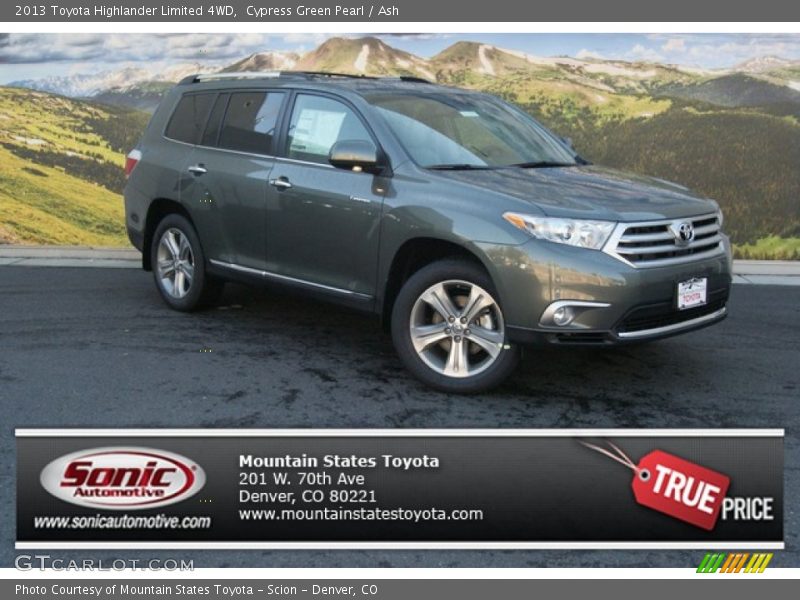 Cypress Green Pearl / Ash 2013 Toyota Highlander Limited 4WD