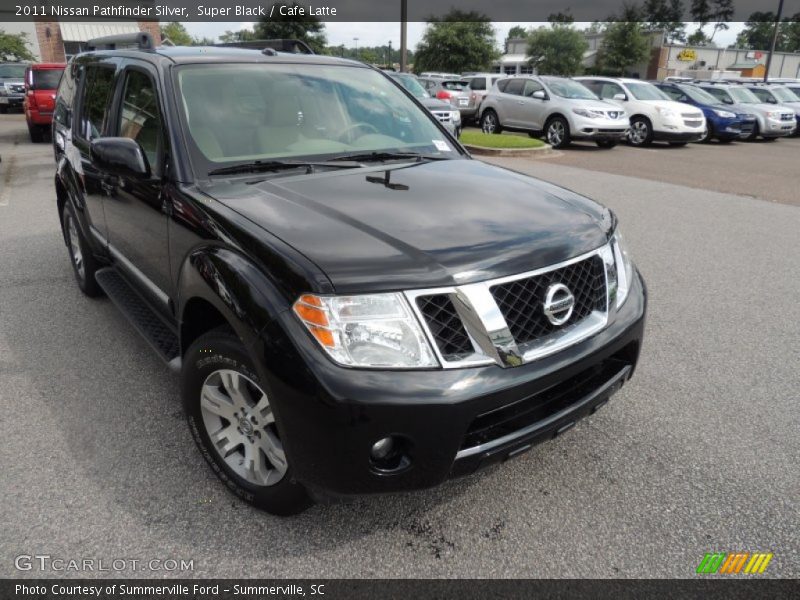 Super Black / Cafe Latte 2011 Nissan Pathfinder Silver