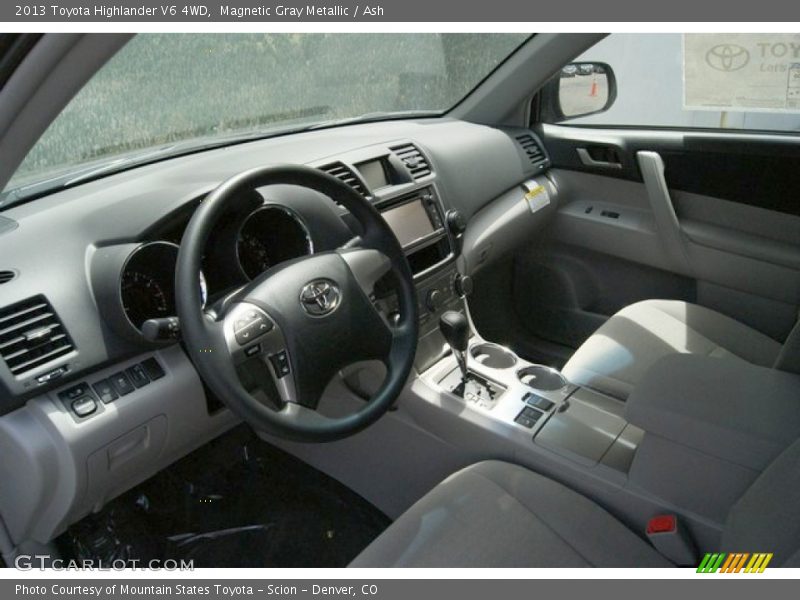 Magnetic Gray Metallic / Ash 2013 Toyota Highlander V6 4WD