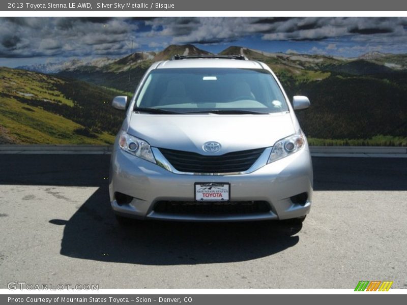 Silver Sky Metallic / Bisque 2013 Toyota Sienna LE AWD