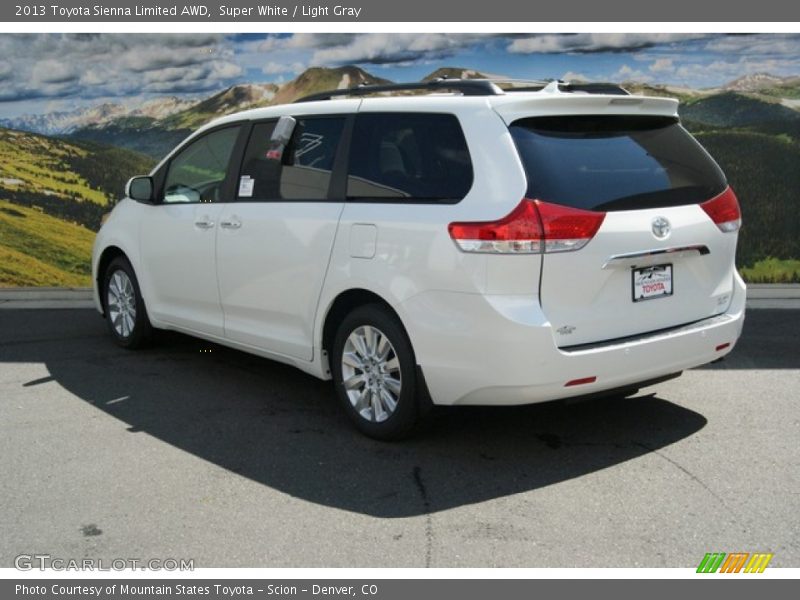 Super White / Light Gray 2013 Toyota Sienna Limited AWD