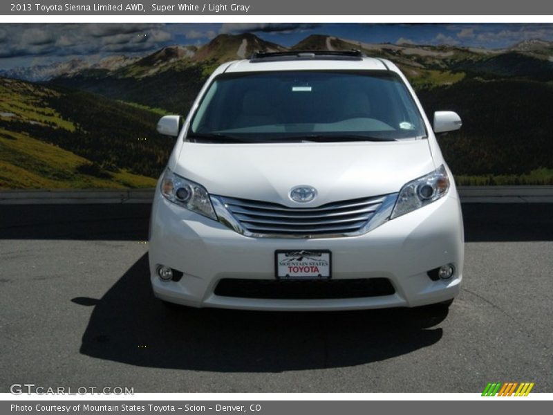 Super White / Light Gray 2013 Toyota Sienna Limited AWD