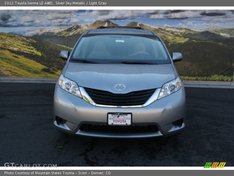 Silver Sky Metallic / Light Gray 2013 Toyota Sienna LE AWD