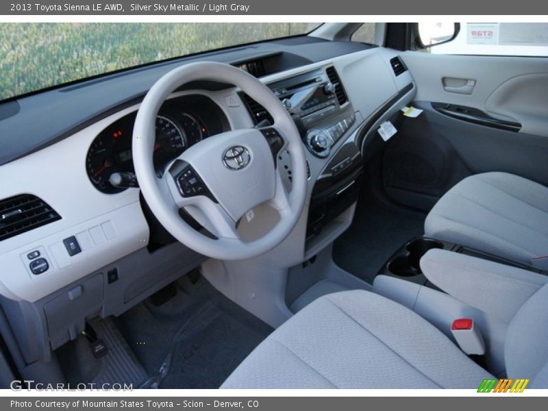 Silver Sky Metallic / Light Gray 2013 Toyota Sienna LE AWD