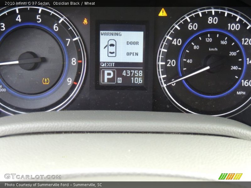 Obsidian Black / Wheat 2010 Infiniti G 37 Sedan
