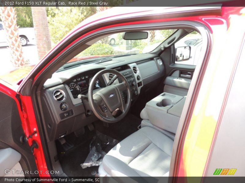 Race Red / Steel Gray 2012 Ford F150 XLT Regular Cab