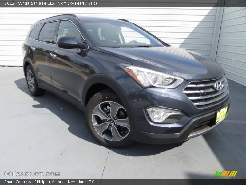 Night Sky Pearl / Beige 2013 Hyundai Santa Fe GLS