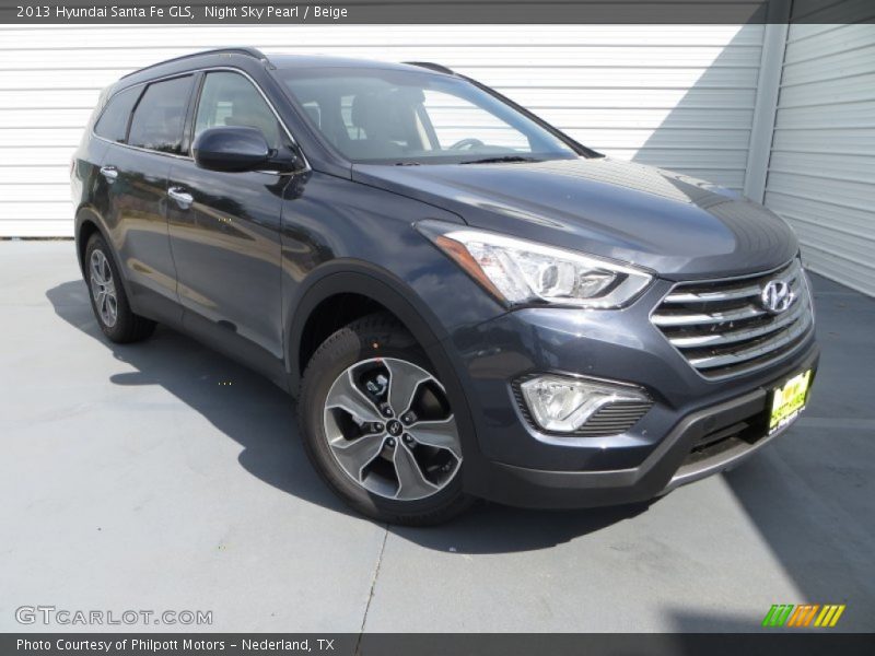 Night Sky Pearl / Beige 2013 Hyundai Santa Fe GLS