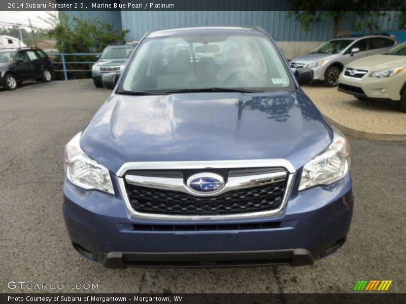 Marine Blue Pearl / Platinum 2014 Subaru Forester 2.5i