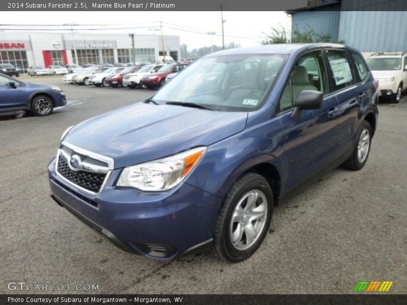Marine Blue Pearl / Platinum 2014 Subaru Forester 2.5i
