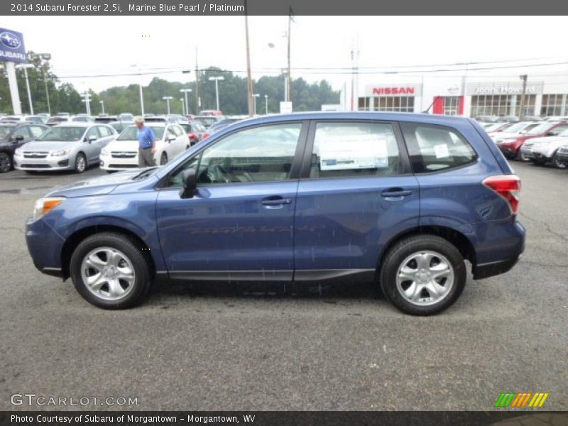 Marine Blue Pearl / Platinum 2014 Subaru Forester 2.5i