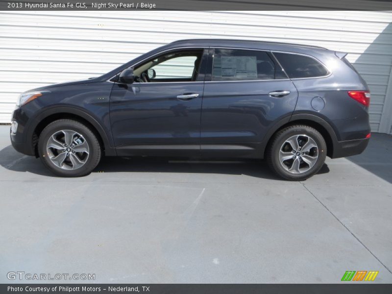 Night Sky Pearl / Beige 2013 Hyundai Santa Fe GLS