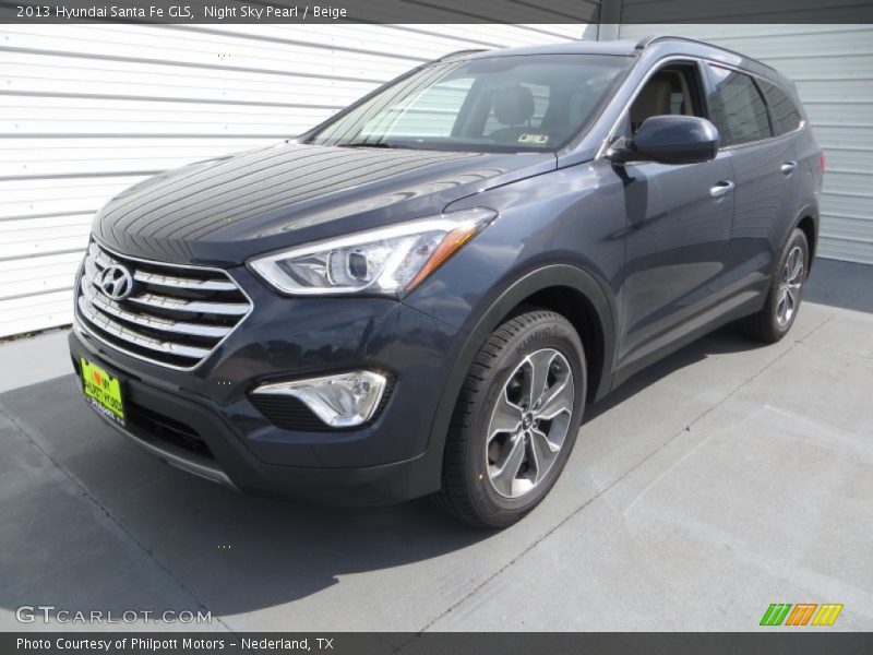 Night Sky Pearl / Beige 2013 Hyundai Santa Fe GLS