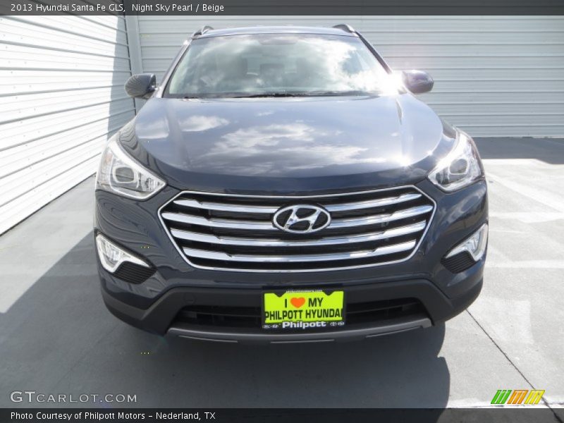 Night Sky Pearl / Beige 2013 Hyundai Santa Fe GLS