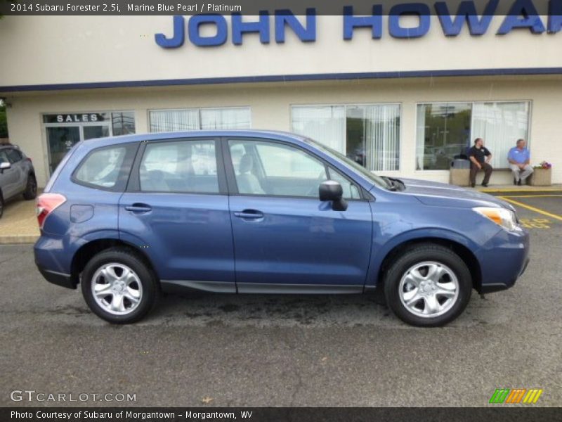 Marine Blue Pearl / Platinum 2014 Subaru Forester 2.5i