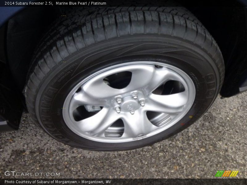 Marine Blue Pearl / Platinum 2014 Subaru Forester 2.5i