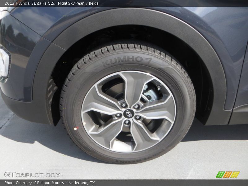 Night Sky Pearl / Beige 2013 Hyundai Santa Fe GLS