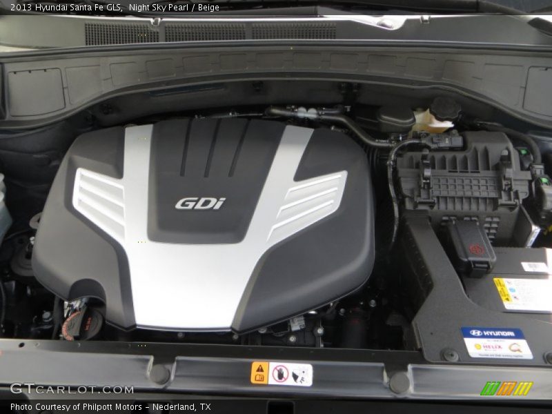Night Sky Pearl / Beige 2013 Hyundai Santa Fe GLS