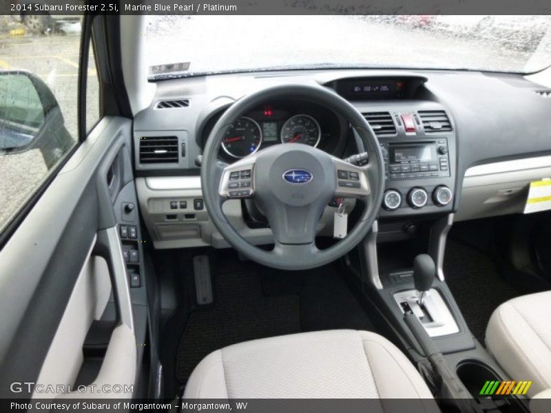Marine Blue Pearl / Platinum 2014 Subaru Forester 2.5i