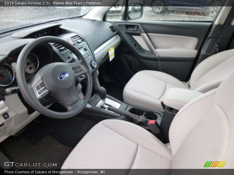 Marine Blue Pearl / Platinum 2014 Subaru Forester 2.5i