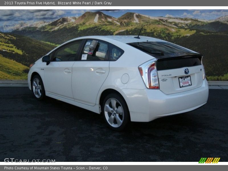 Blizzard White Pearl / Dark Gray 2013 Toyota Prius Five Hybrid