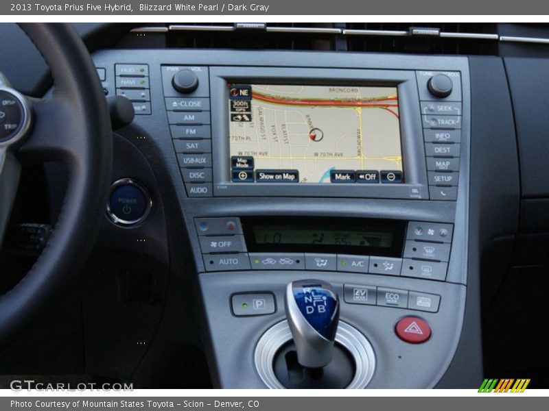 Blizzard White Pearl / Dark Gray 2013 Toyota Prius Five Hybrid