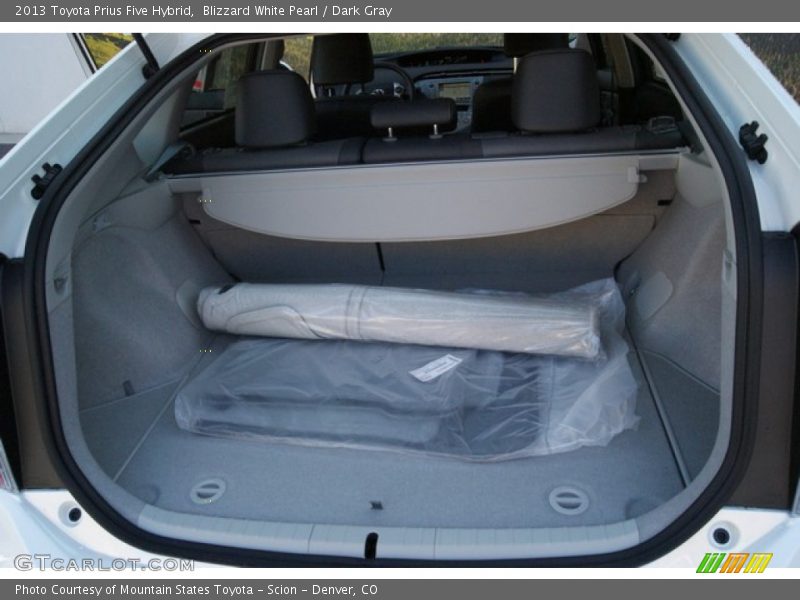Blizzard White Pearl / Dark Gray 2013 Toyota Prius Five Hybrid