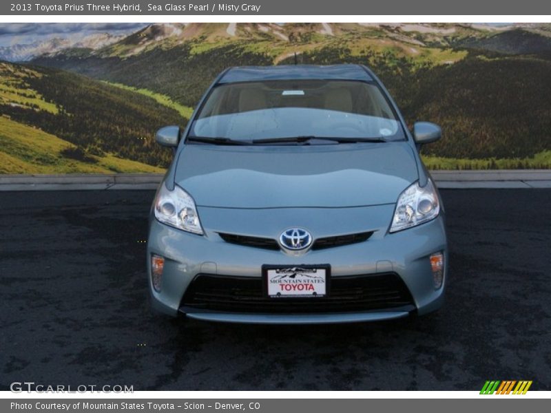 Sea Glass Pearl / Misty Gray 2013 Toyota Prius Three Hybrid