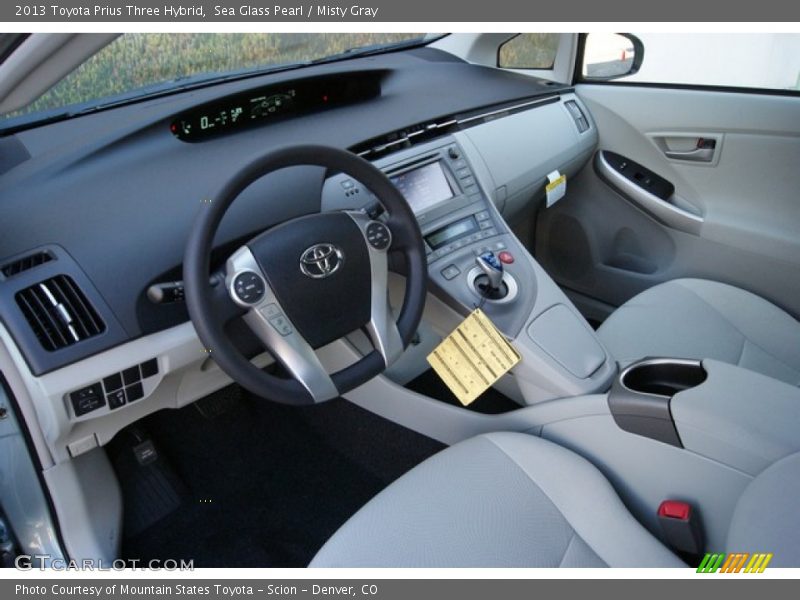 Sea Glass Pearl / Misty Gray 2013 Toyota Prius Three Hybrid