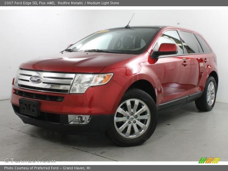 Redfire Metallic / Medium Light Stone 2007 Ford Edge SEL Plus AWD