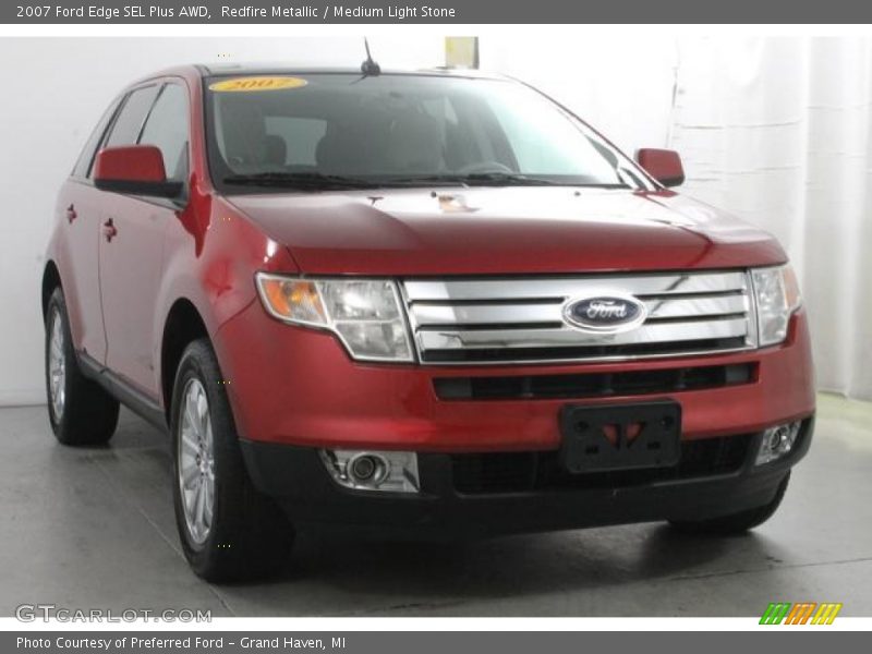 Redfire Metallic / Medium Light Stone 2007 Ford Edge SEL Plus AWD