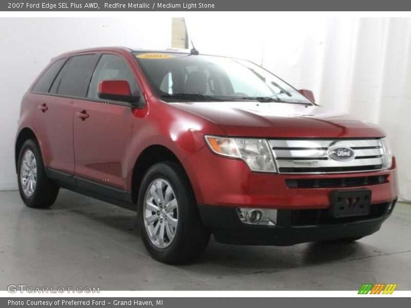 Redfire Metallic / Medium Light Stone 2007 Ford Edge SEL Plus AWD