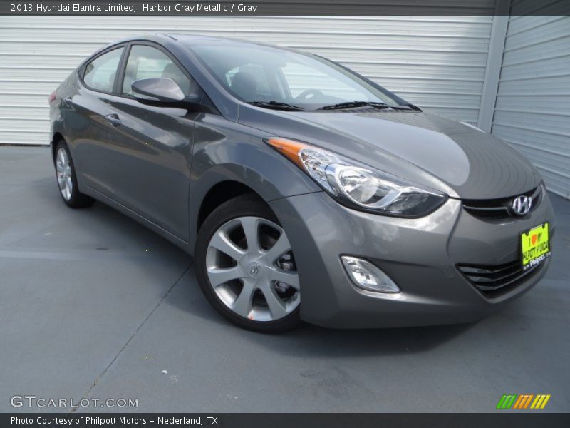 Harbor Gray Metallic / Gray 2013 Hyundai Elantra Limited