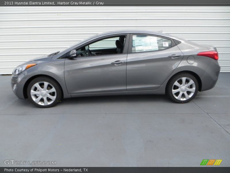 Harbor Gray Metallic / Gray 2013 Hyundai Elantra Limited