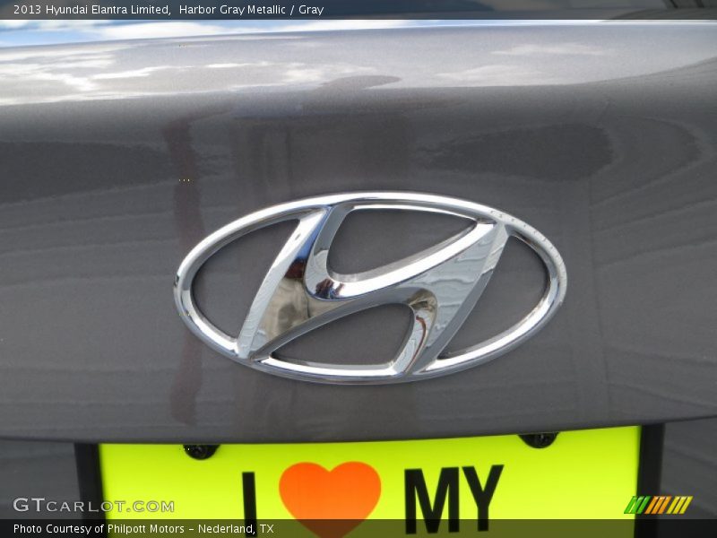 Harbor Gray Metallic / Gray 2013 Hyundai Elantra Limited