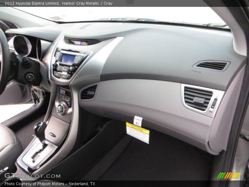 Harbor Gray Metallic / Gray 2013 Hyundai Elantra Limited