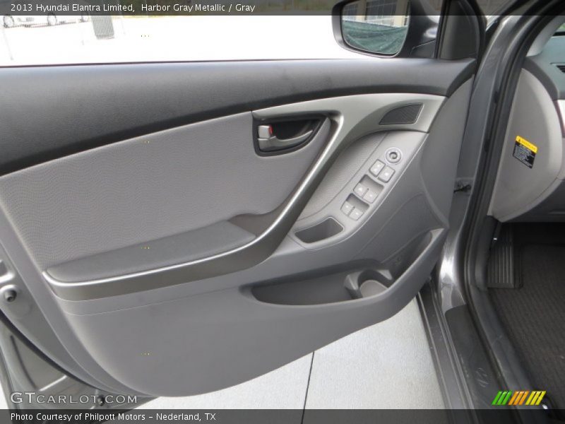 Harbor Gray Metallic / Gray 2013 Hyundai Elantra Limited