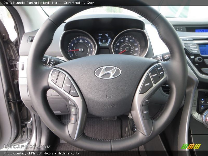 Harbor Gray Metallic / Gray 2013 Hyundai Elantra Limited