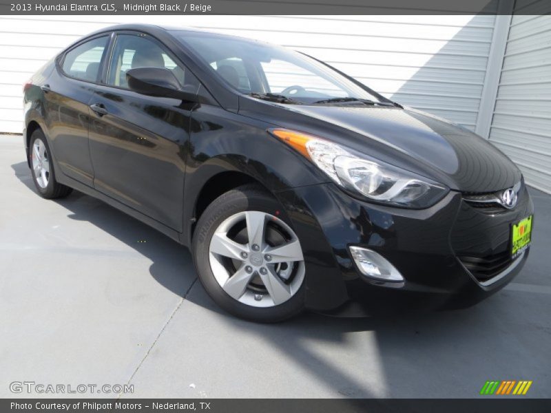 Midnight Black / Beige 2013 Hyundai Elantra GLS