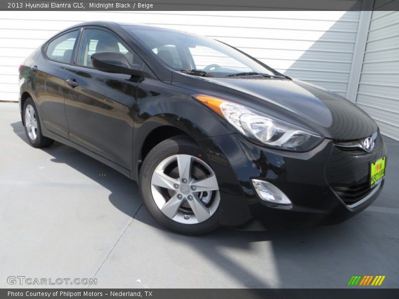Midnight Black / Beige 2013 Hyundai Elantra GLS