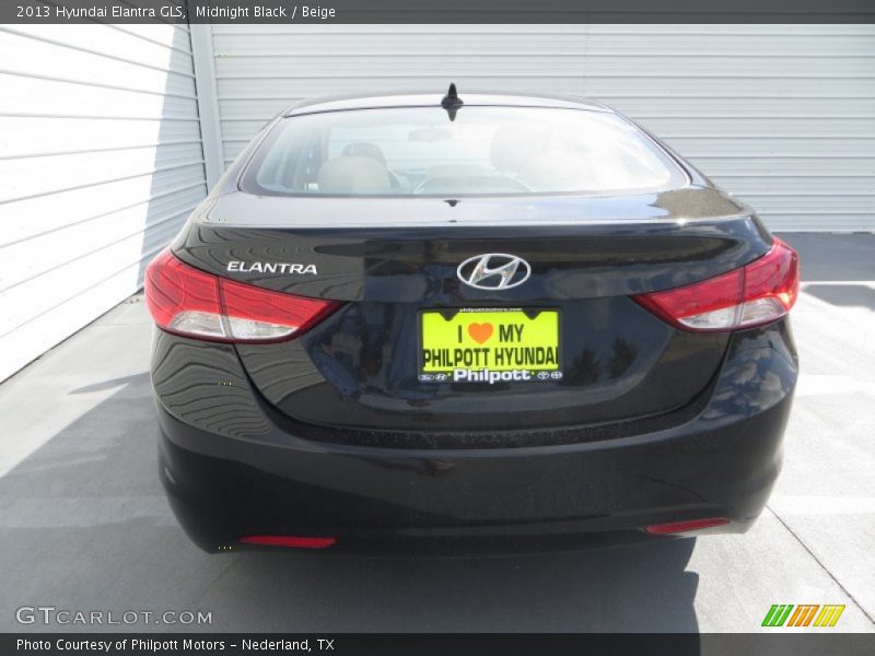 Midnight Black / Beige 2013 Hyundai Elantra GLS