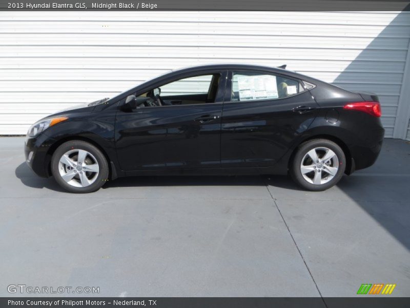 Midnight Black / Beige 2013 Hyundai Elantra GLS