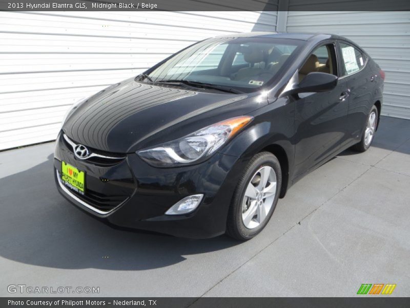 Midnight Black / Beige 2013 Hyundai Elantra GLS