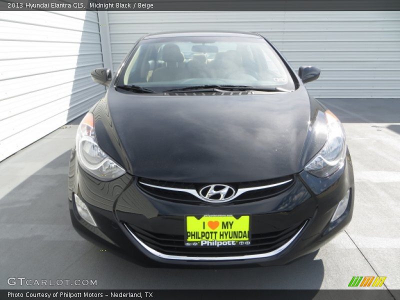 Midnight Black / Beige 2013 Hyundai Elantra GLS