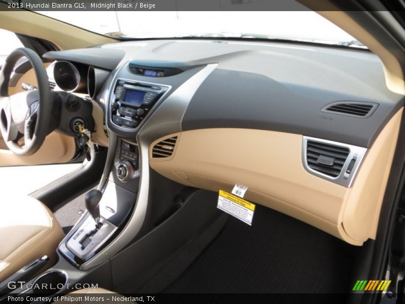 Midnight Black / Beige 2013 Hyundai Elantra GLS