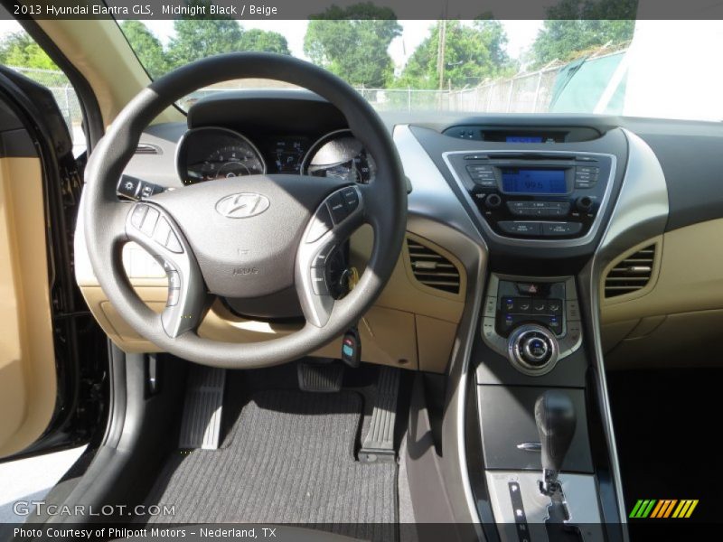 Midnight Black / Beige 2013 Hyundai Elantra GLS