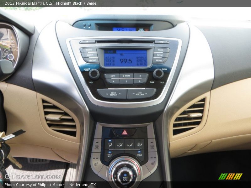 Midnight Black / Beige 2013 Hyundai Elantra GLS
