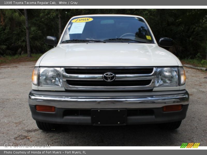White / Gray 1998 Toyota Tacoma Regular Cab