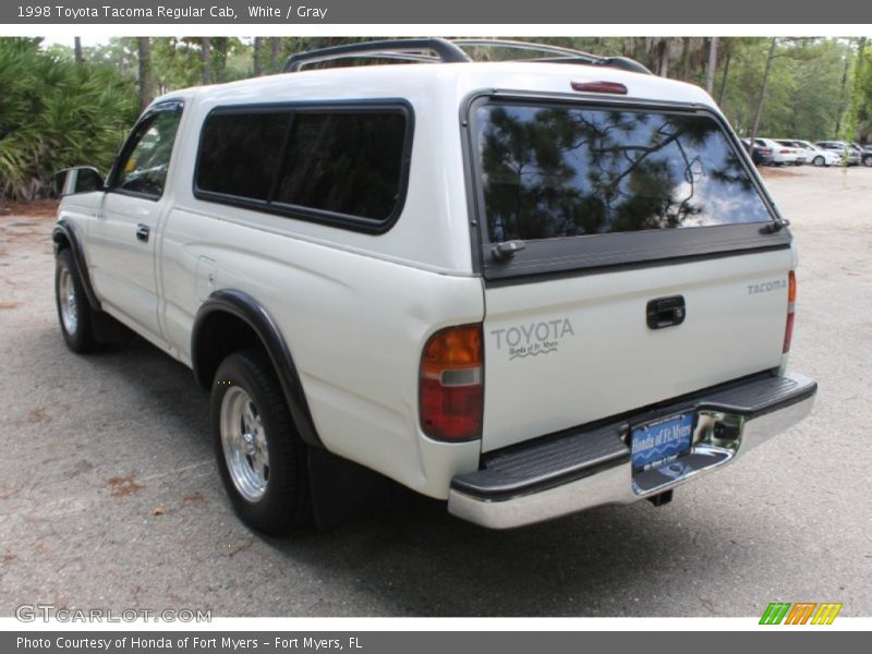 White / Gray 1998 Toyota Tacoma Regular Cab