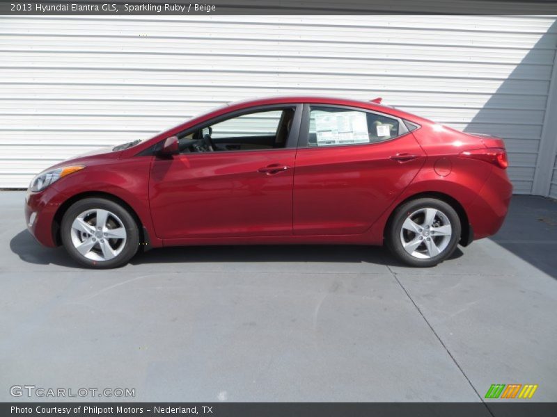 Sparkling Ruby / Beige 2013 Hyundai Elantra GLS